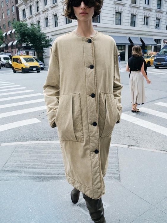 Zara Jackets & Blazers - Zara Faded Cotton Blend Coat
